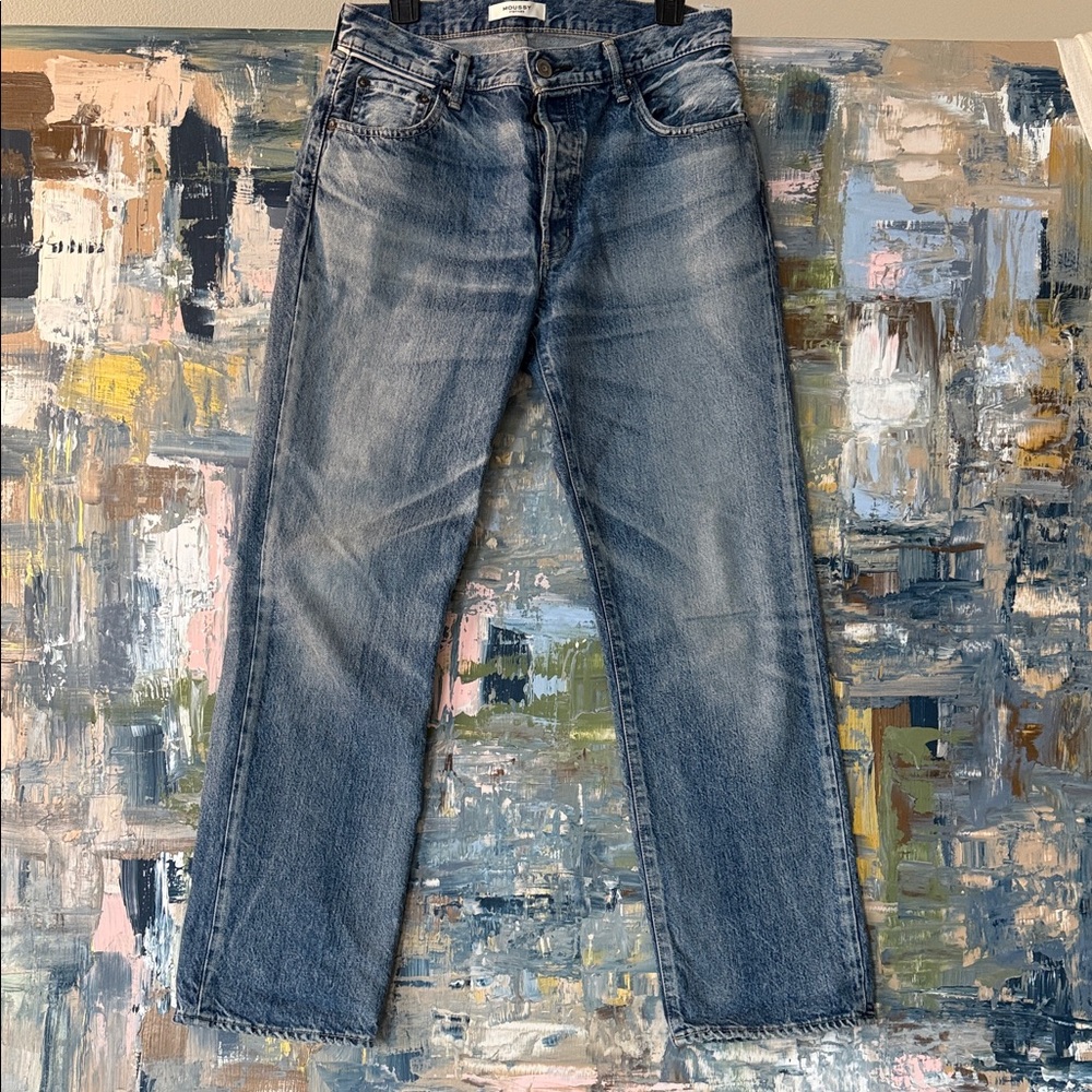 Moussy Women's Blue Straight Leg Jeans